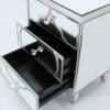 Sahara Marrakech Moroccan Silver Mirrored Drawer Bedside Cabinet