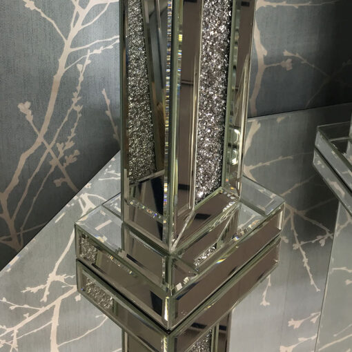 Diamond Glitz Mirrored Small Candle Holder
