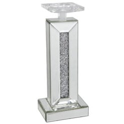 Crystal Diamond Mirrored Small Candle Holder