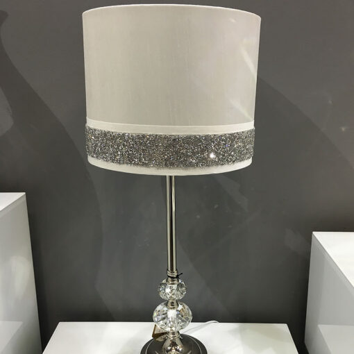 Diamond Glitz Crystal Cut Glass and Chrome Lamp