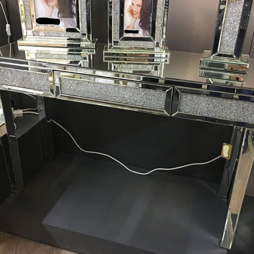 Diamond Glitz Mirrored Console/Dressing Table