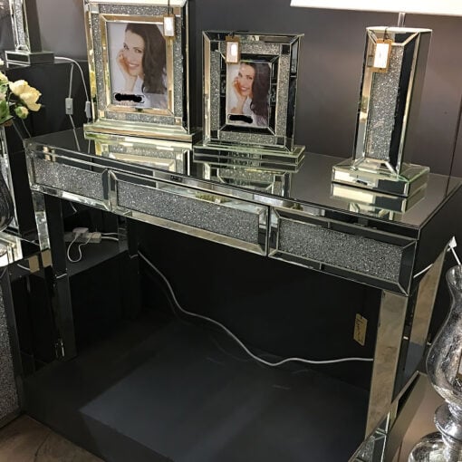Diamond Glitz Mirrored Console/Dressing Table