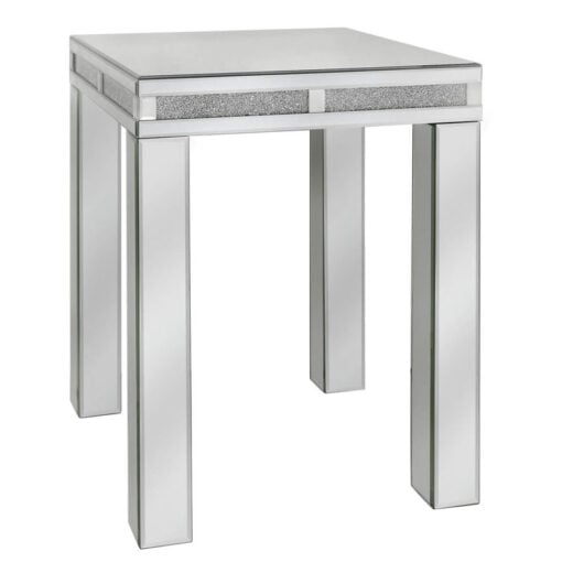 Diamond Glitz Mirrored End Table