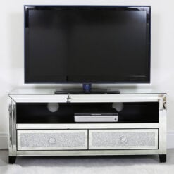Diamond Glitz Mirrored TV Cabinet Stand