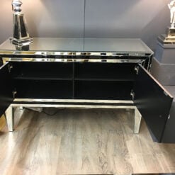 Madison Black Glass 2 Drawer Cabinet