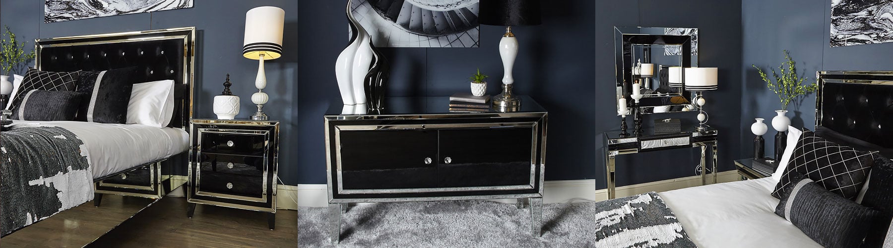 Madison Black Mirrored Furniture