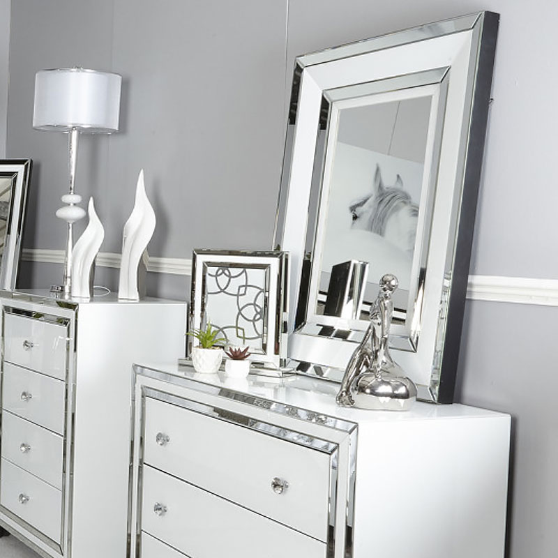 Madison White Rectangular Wall Hung or Over Dressing Table ...