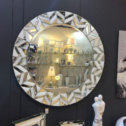 Madison White Tiled Wall Mirror