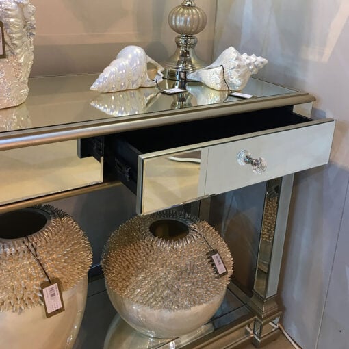 Athens Gold Mirrored 2 Drawer Console Table