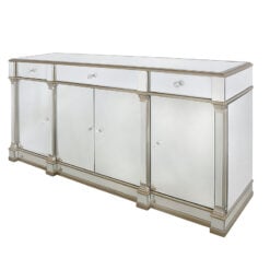 Athens Gold Mirrored 4 Door 3 Drawer Cabinet