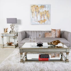 Athens Gold Mirrored End Table