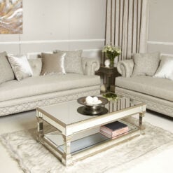 Athens Gold Mirrored Low Coffee Table