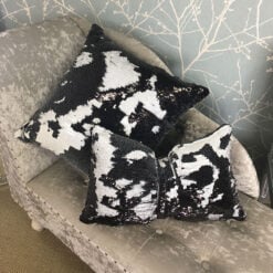 Black and White Mermaid Bow Cushion