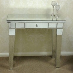 Classic Mirror 1 Drawer Mirrored Console Table