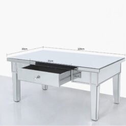 Classic Mirror 1 Drawer Mirrored Coffee Table