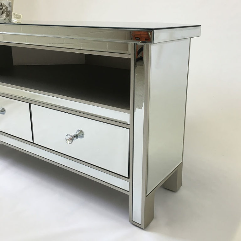 Classic Mirror Mirrored Corner TV Entertainment Picture