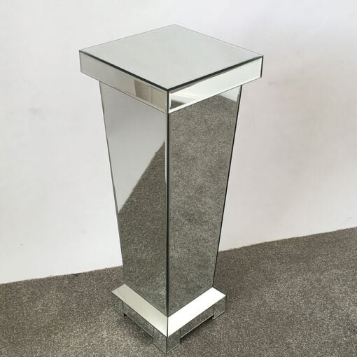Classic Mirror Medium Mirrored Display Pedestal Side Table 70cm