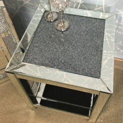 Diamond Crush Mirrored End Table