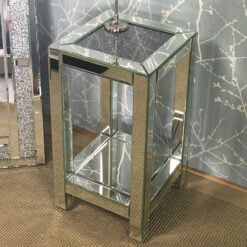 Diamond Crush Mirrored Large Telephone Table