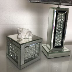 Floating Crystal Square Tissue Box Cover