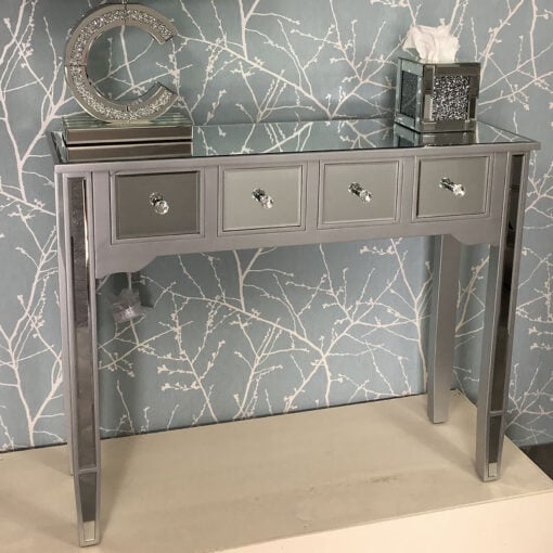 Georgia Mirrored 4 Drawer Console Table