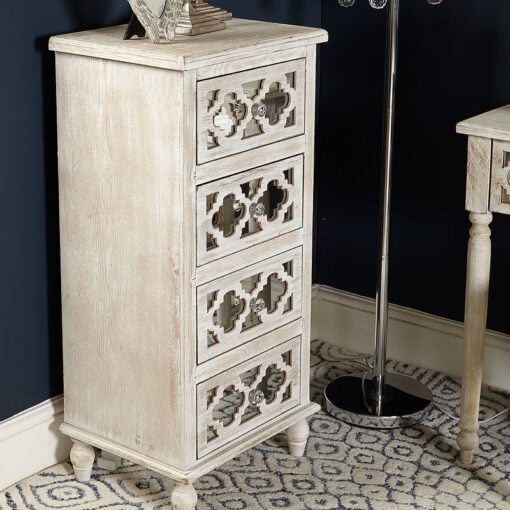Hampton Mirrored 4 Drawer Cabinet