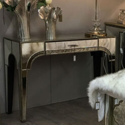 Sahara Gold Mirrored 1 Drawer Console Table