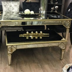 Sahara Gold Mirrored Low Coffee Table