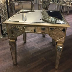 Sahara Gold Mirrored Square End Table