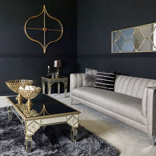 Sahara Marrakech Moroccan Gold Mirrored Low Coffee Table