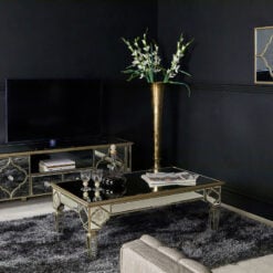 Sahara Marrakech Moroccan Gold Mirrored Low Coffee Table