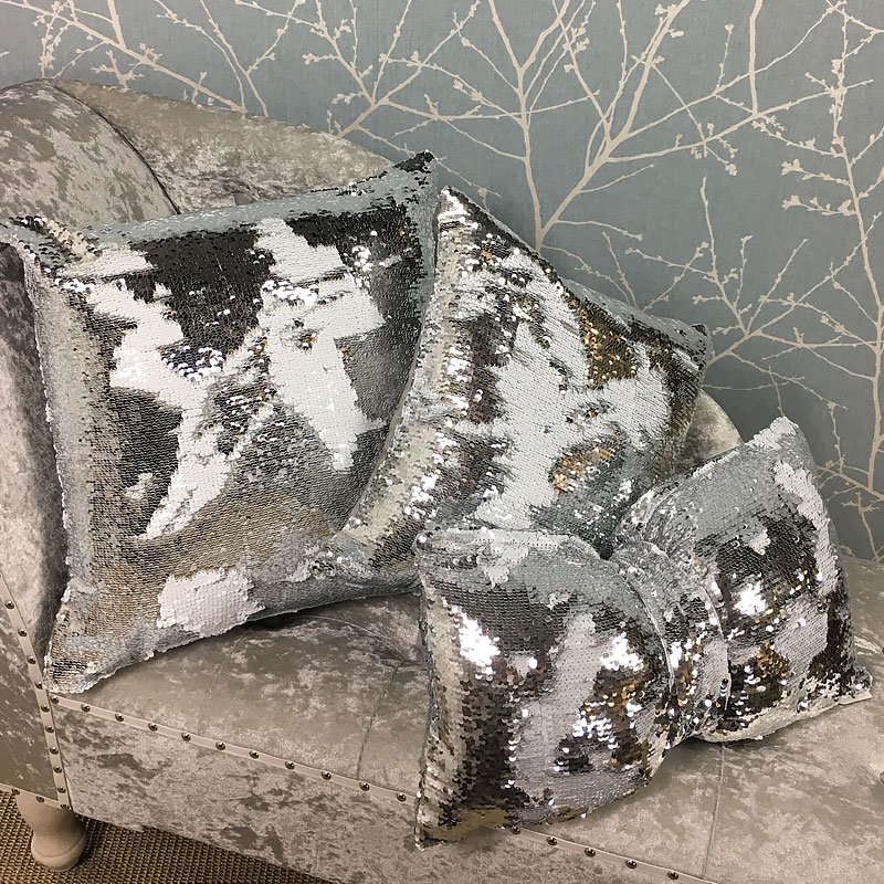 sequin cushion