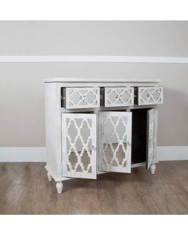 Hampton Mirrored 3 Drawer 3 Door Cabinet 