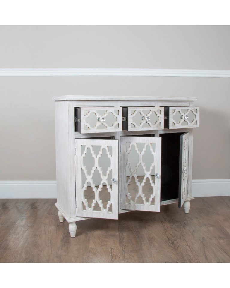 Hampton Mirrored 3 Drawer 3 Door Cabinet | Picture Perfect Home