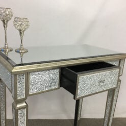 Crackle Glass 1 Drawer Console Table