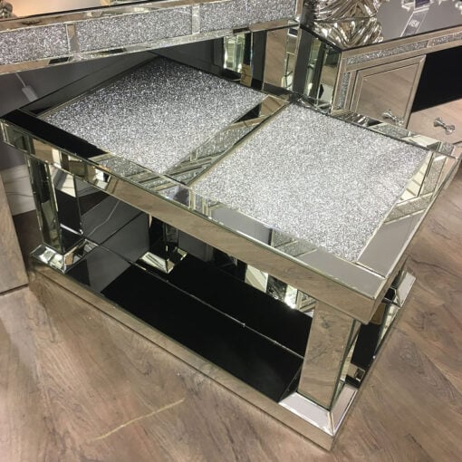 Diamond Glitz Mirrored Coffee Table