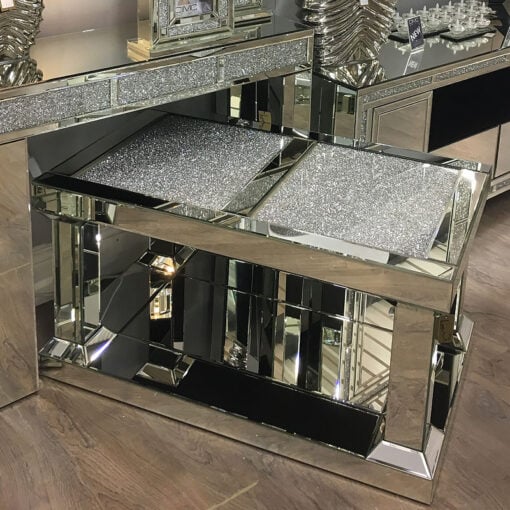 Diamond Glitz Mirrored Coffee Table