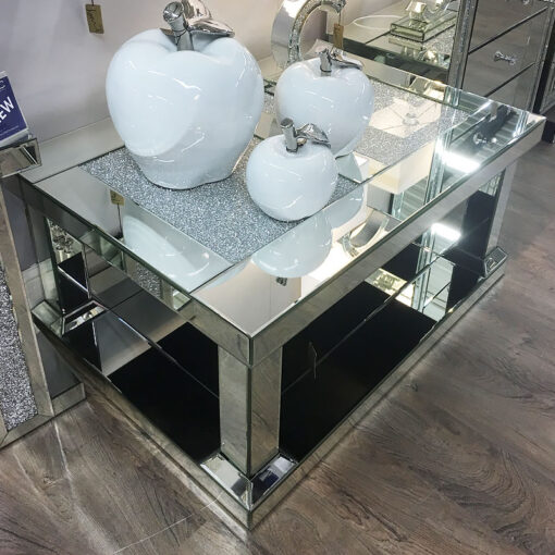 Diamond Glitz Mirrored Large Coffee Table