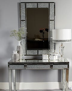 Diamond Glitz Dressing Table Mirror With 9 Dimmable LED Light Bulbs