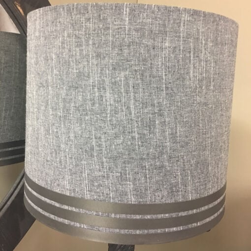 Grey Linen Pearl Swirl Table Lamp