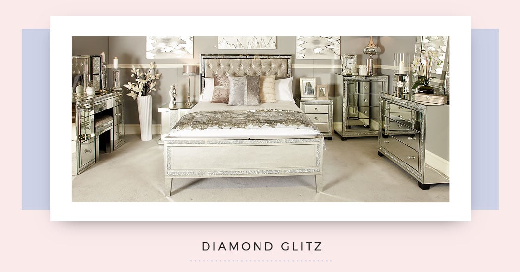 Shop the look Diamond Glitz Mirrored Bedroom Furniture