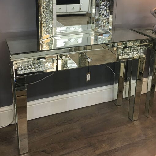 Floating Crystal Mirrored Dressing Table Bundle