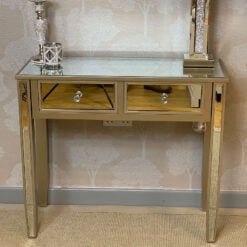 Georgia Champagne Luxe 2 Drawer Mirrored Console Table