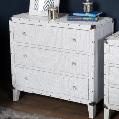 Blitz Large 3 Drawer Glitzy Sparkle Crystal Chest Cabinet