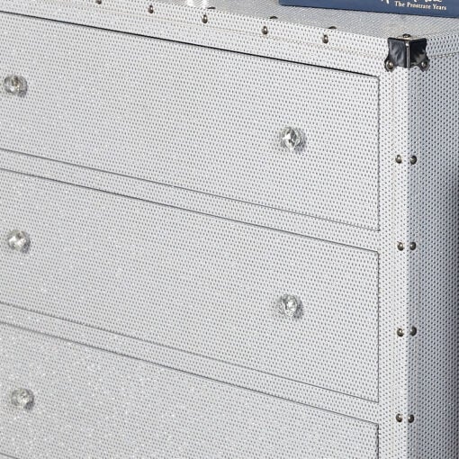 Blitz Large 3 Drawer Glitzy Sparkle Crystal Chest Cabinet