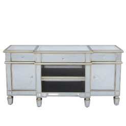 Canterbury Champagne Gold Mirrored TV Stand Cabinet Entertainment Unit