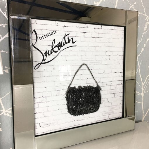 Christian Louboutin Handbag Mirrored Picture Frame Wall Art