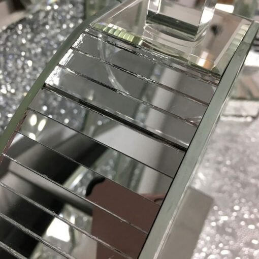 Diamond Glitz ‘C’ Silver Mirrored Candle Holder