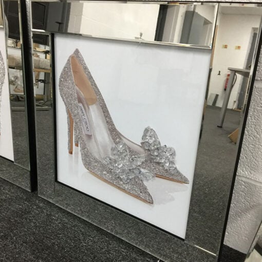 Jimmy Choo Cinderella Shoe Mirrored Picture Frame Wall Art