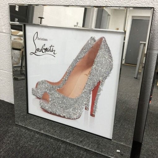 Louboutin Heeled Shoes Mirrored Picture Wall Art